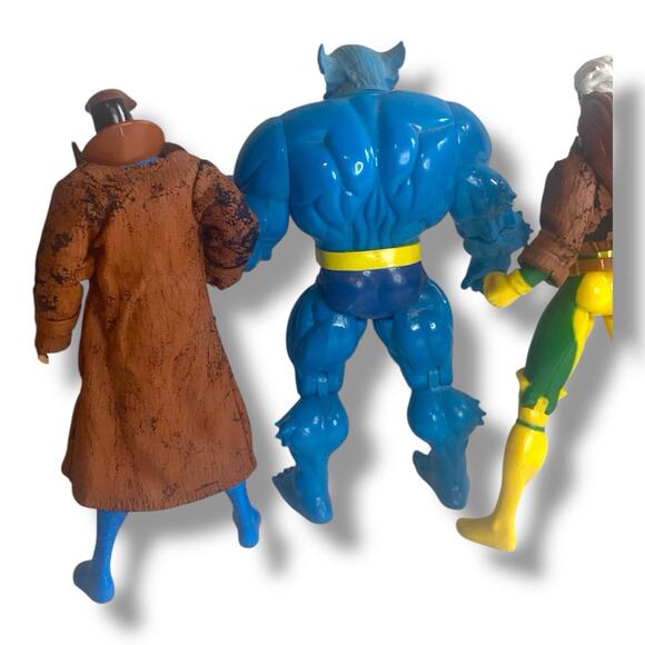 1994 Marvel Action Figure Lot of 5 Wolverine Spiderman Rogue Beast & Gambit 12in - Picture 6 of 8